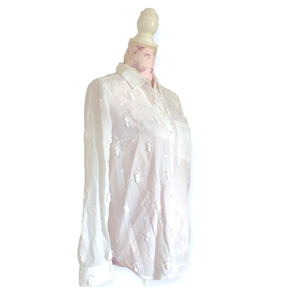 Anthropologie Maeve Classic Embroidered Buttondown - Picture 6 of 6
